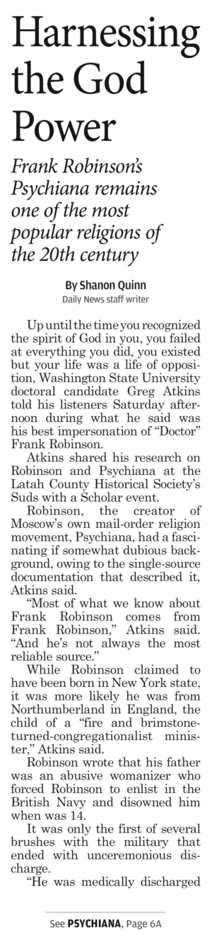 Moscow-Pullman Daily News, March 6, 2017, page 1