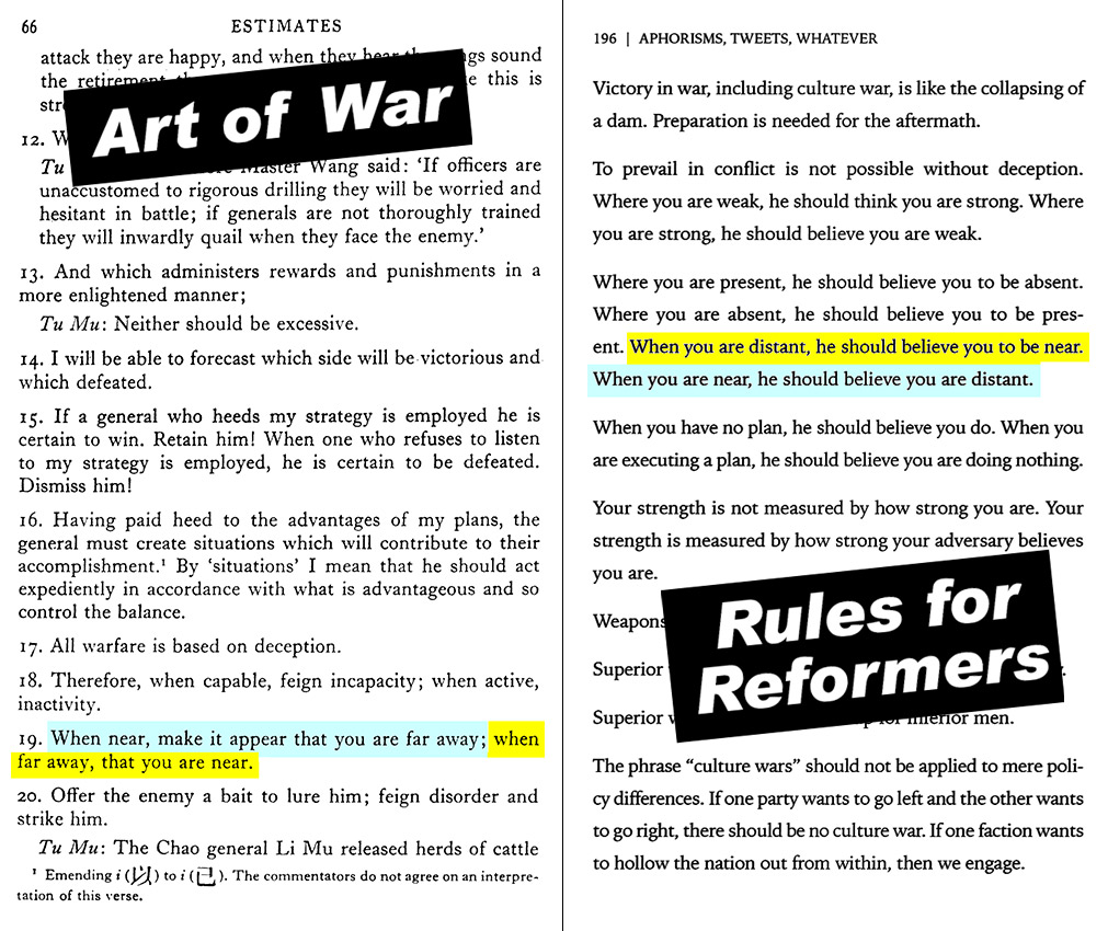 The Art of War — Rules for Reformers