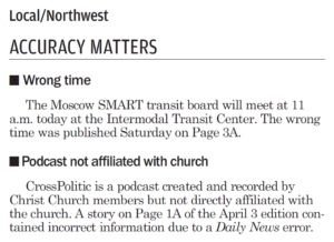 Moscow-Pullman Daily News, April 10, 2018