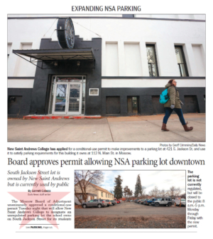 Moscow-Pullman Daily News, January 16, 2019, page 1