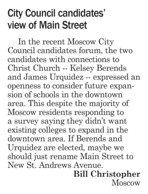 City Council candidates’ view of Main Street