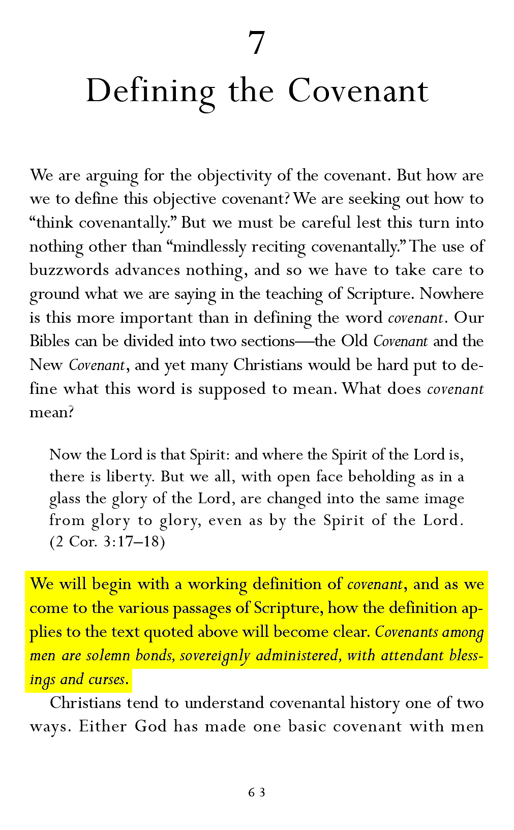 “Reformed” Is Not Enough: Recovering the Objectivity of the Covenant, page 63