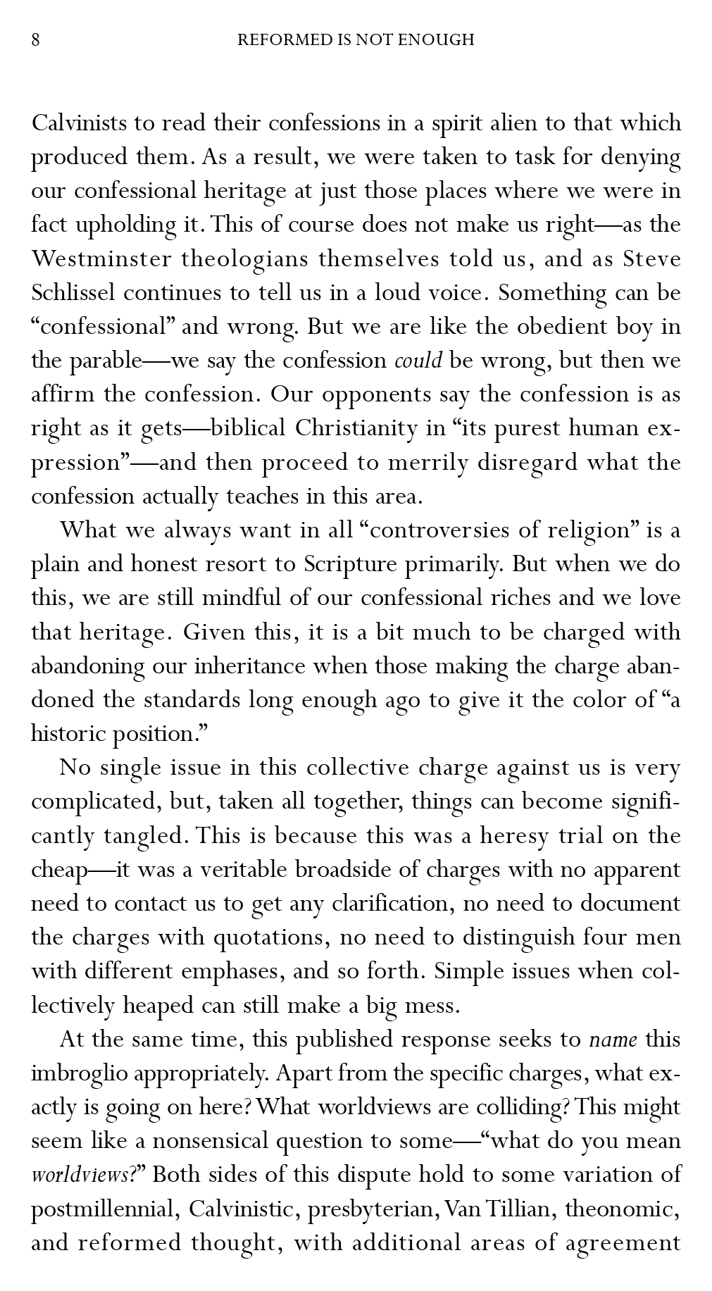 “Reformed” Is Not Enough: Recovering the Objectivity of the Covenant, page 8