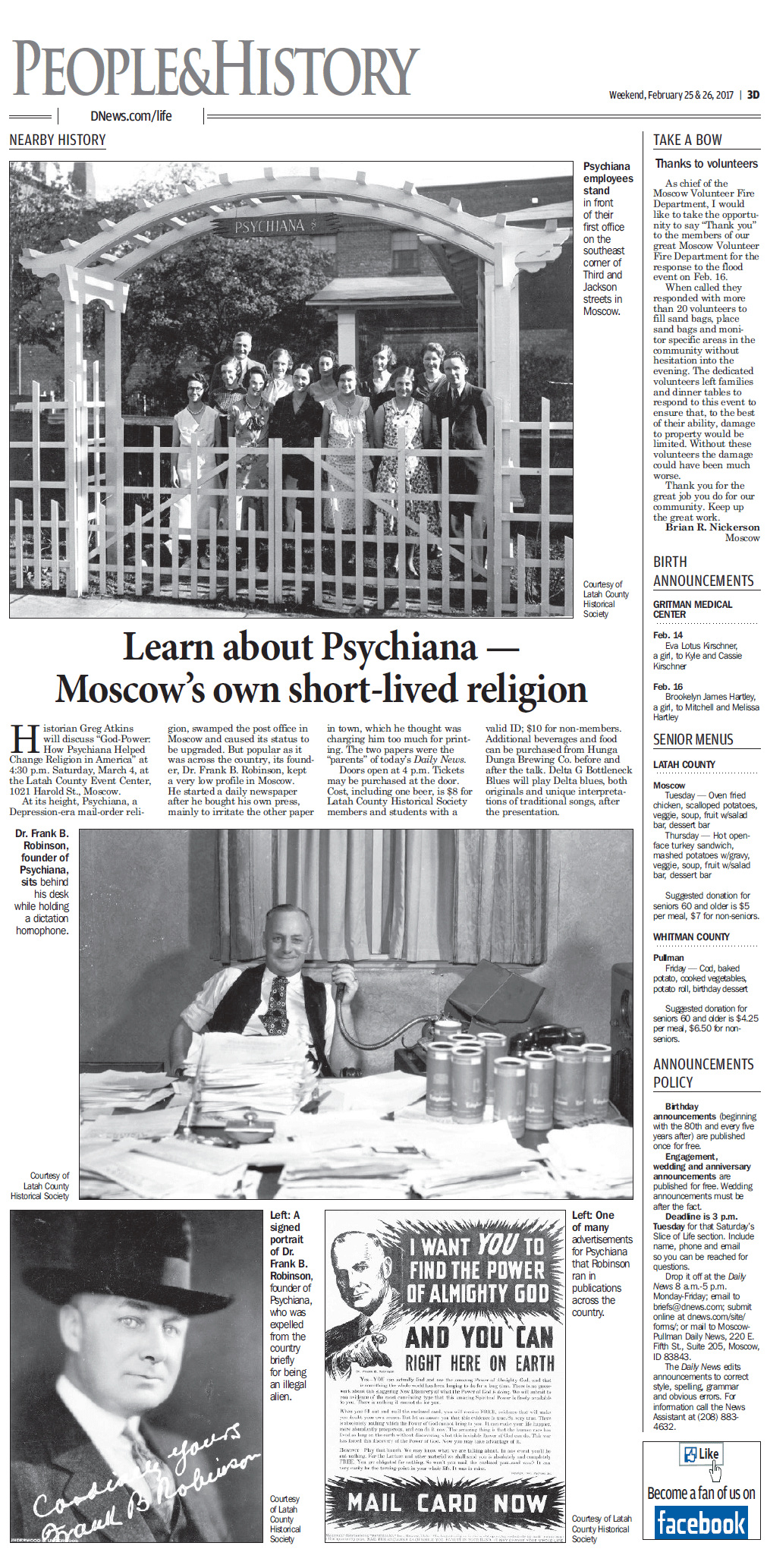 Moscow-Pullman Daily News, February 25, 2017