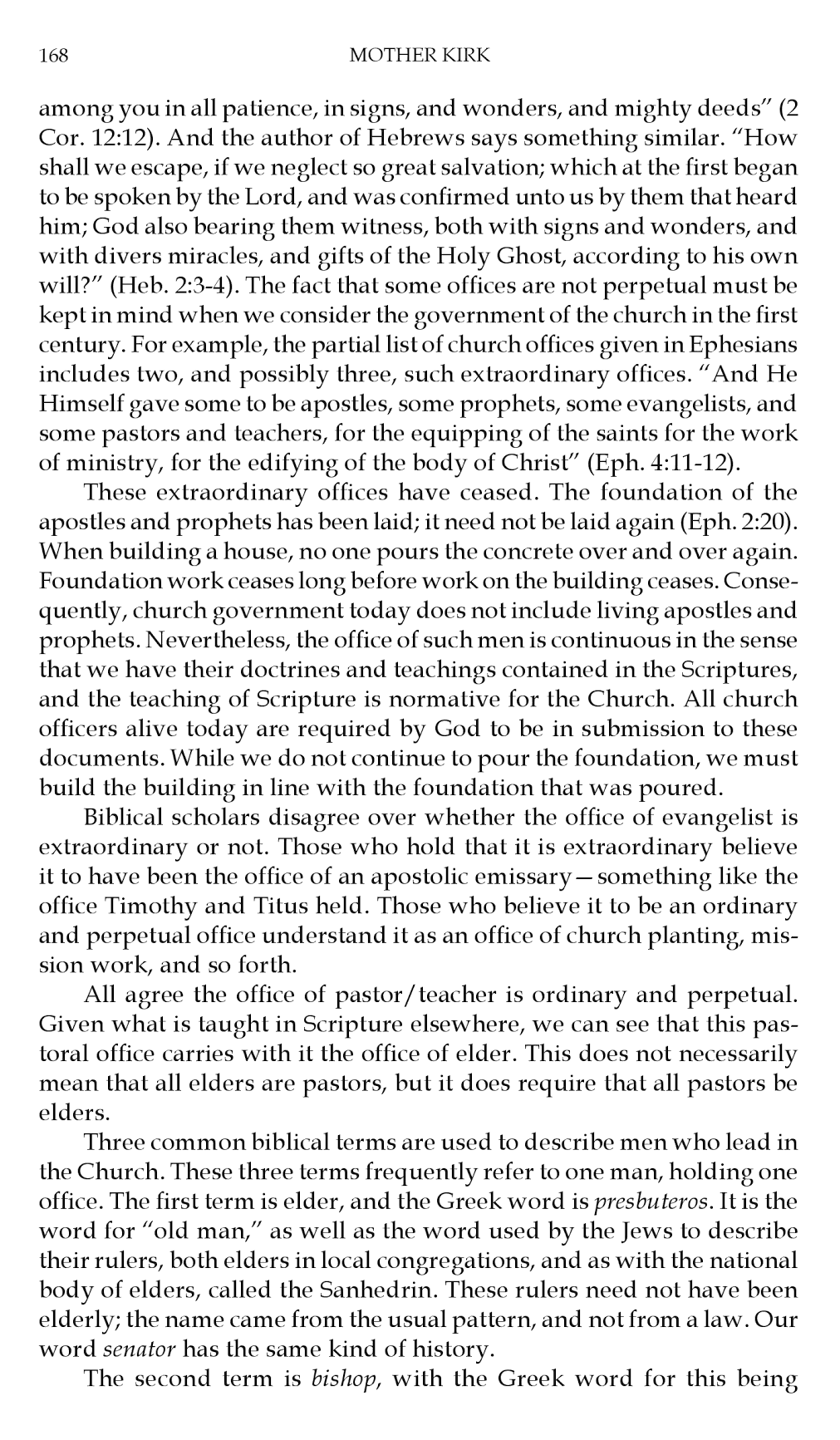 Mother Kirk: Essays and Forays in Practical Ecclesiology, page 168