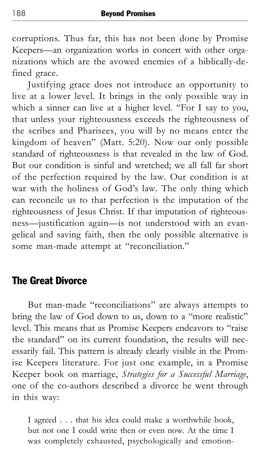 Beyond Promises: A Biblical Challenge to Promise Keepers, page 188