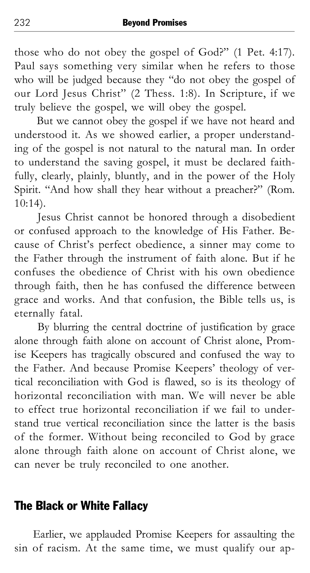 Beyond Promises: A Biblical Challenge to Promise Keepers, page 232