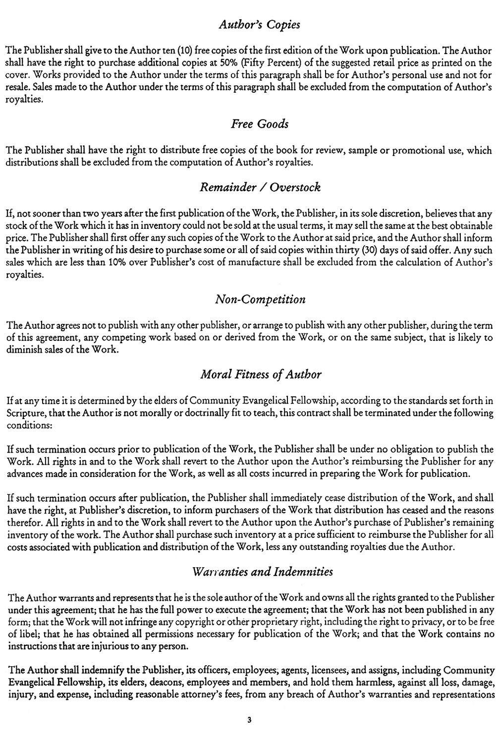 Canon Press Contract, page 3