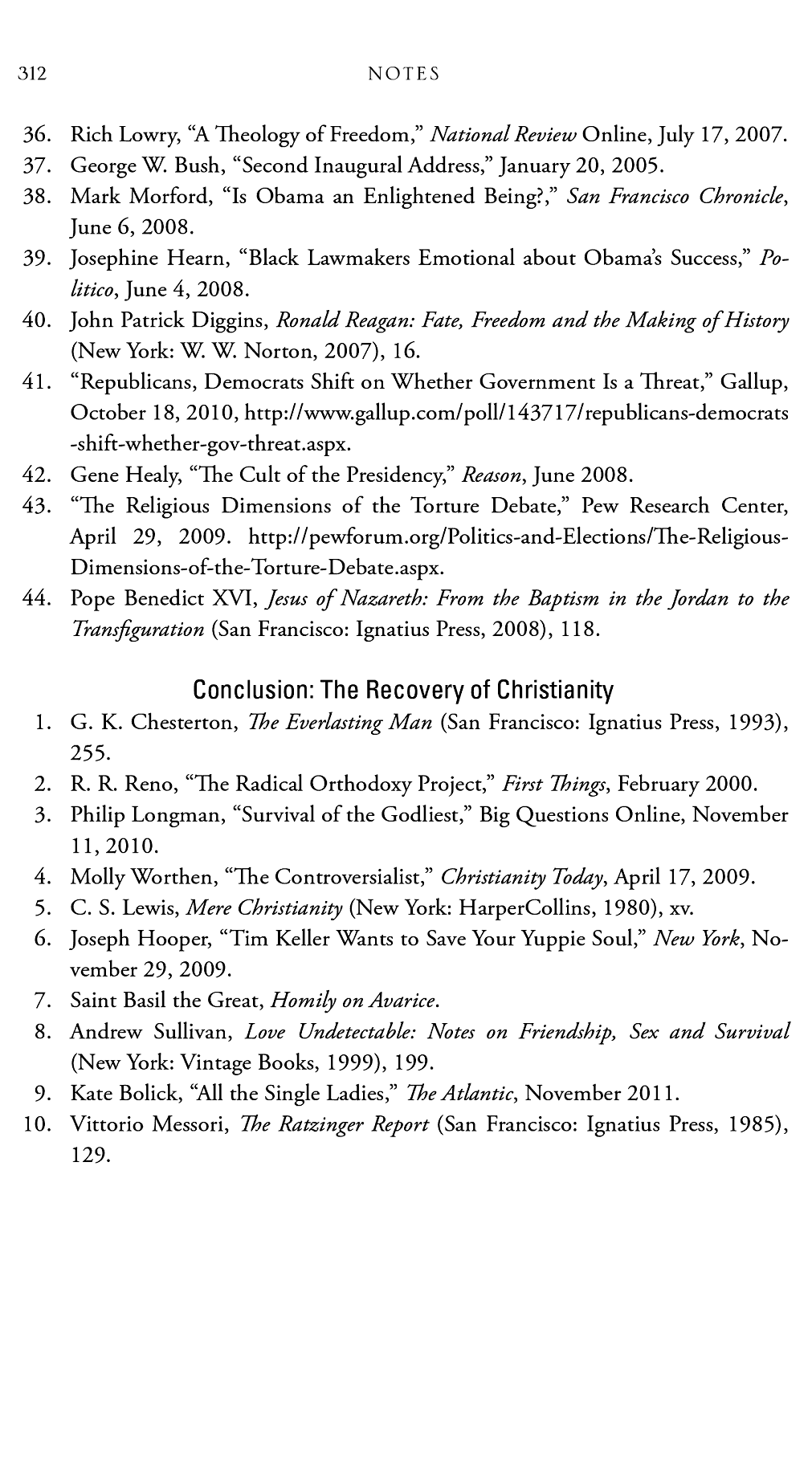 Bad Religion: How We Became a Nation of Heretics, page 312