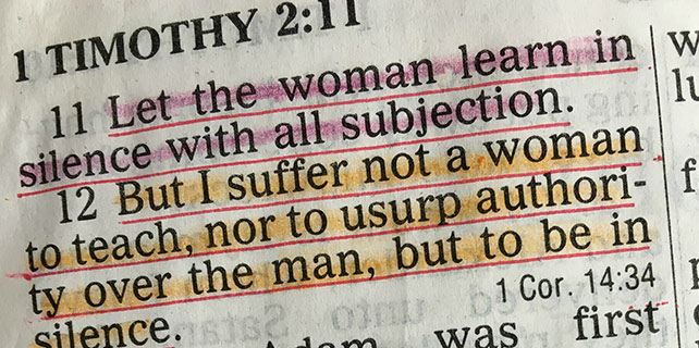 1 Timothy 2:11–12