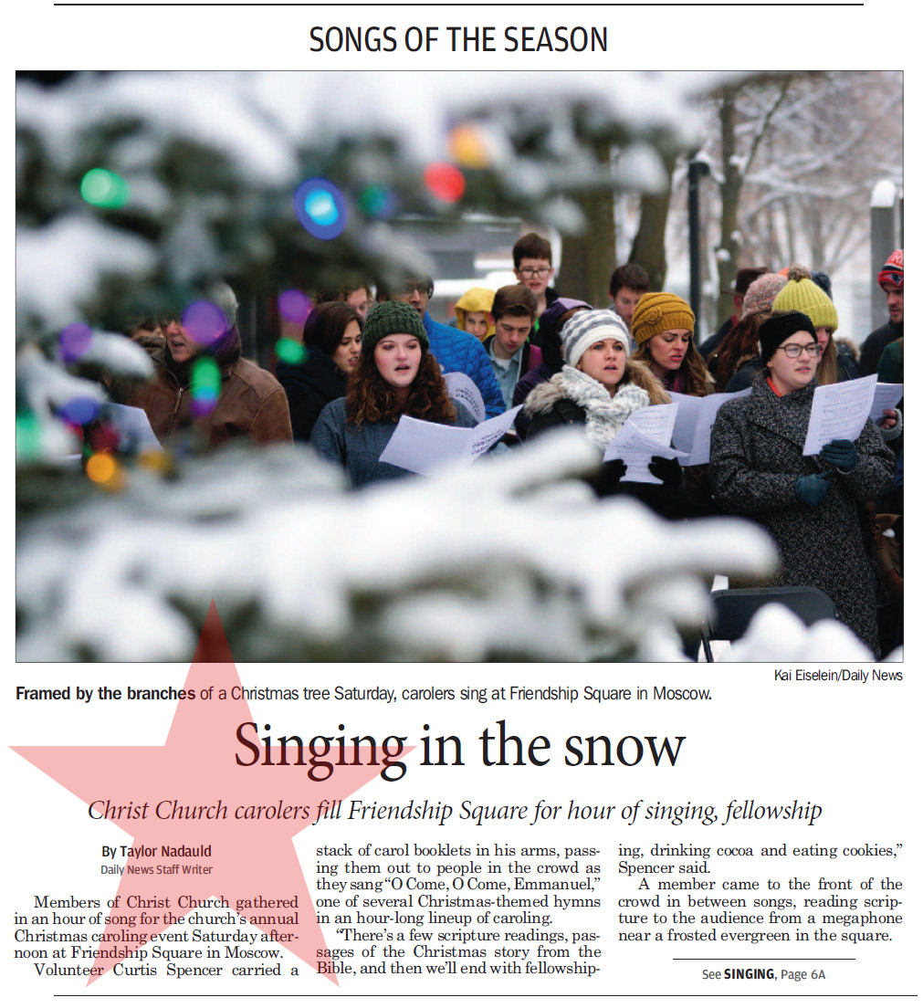 Moscow-Pullman Daily News, December 18, 2017, front page