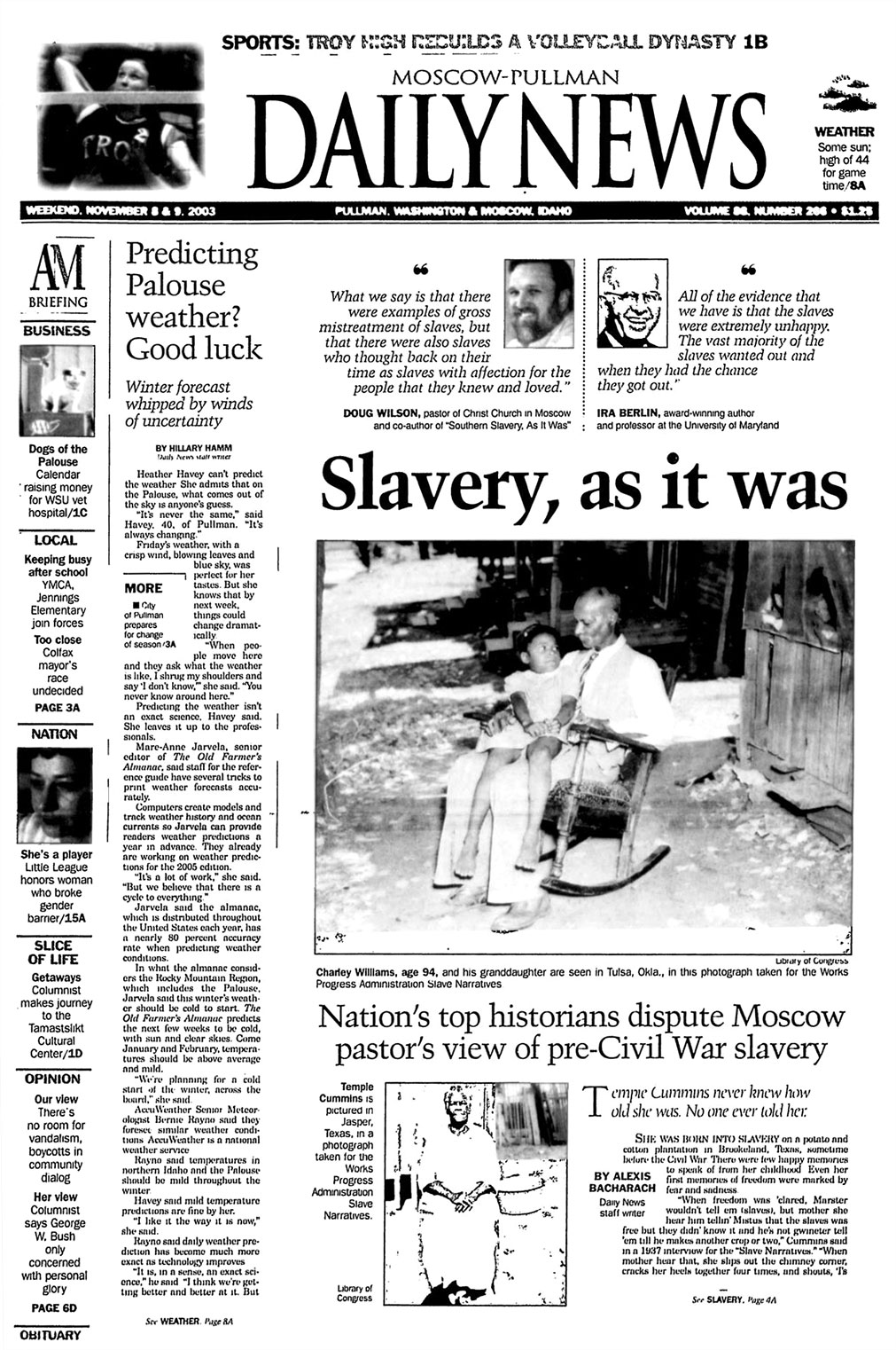 Moscow-Pullman Daily News, November 8, 2003