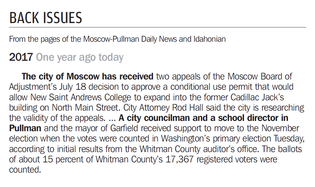 Moscow-Pullman Daily News