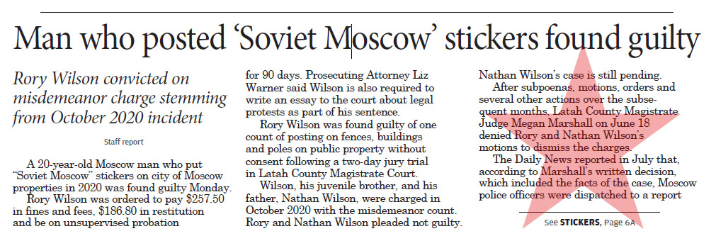 Moscow-Pullman Daily News, May 18, 2022, page 1