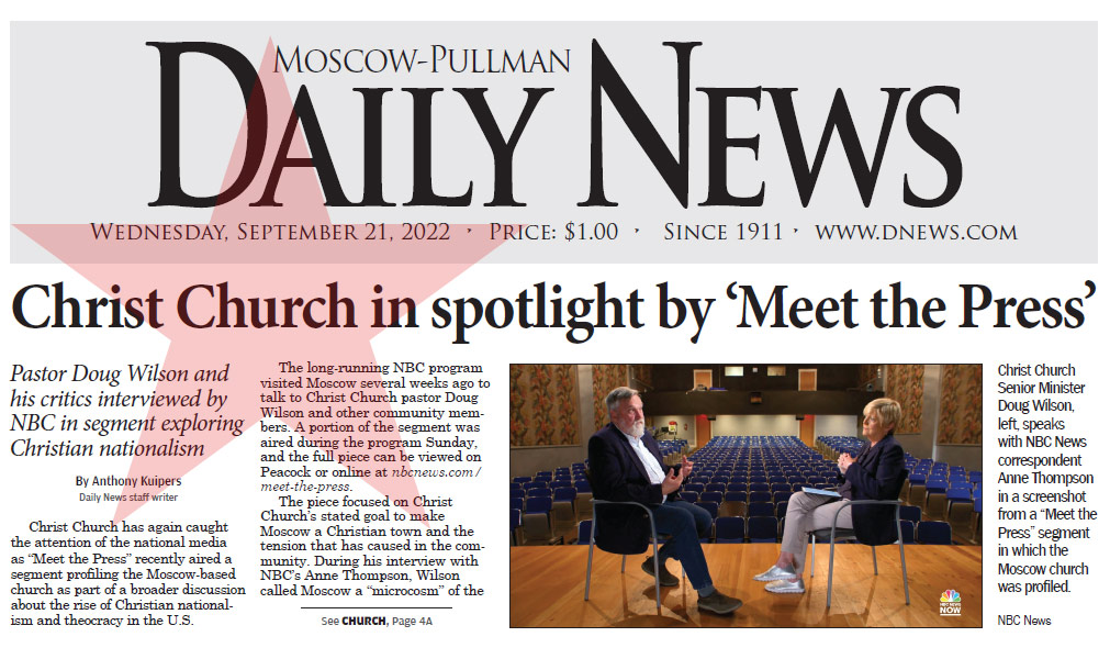 Moscow-Pullman Daily News, September 21, 2022, page 1