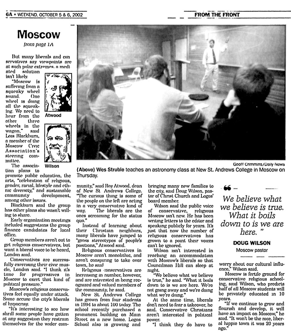 Moscow-Pullman Daily News, October 5, 2002, page 6A