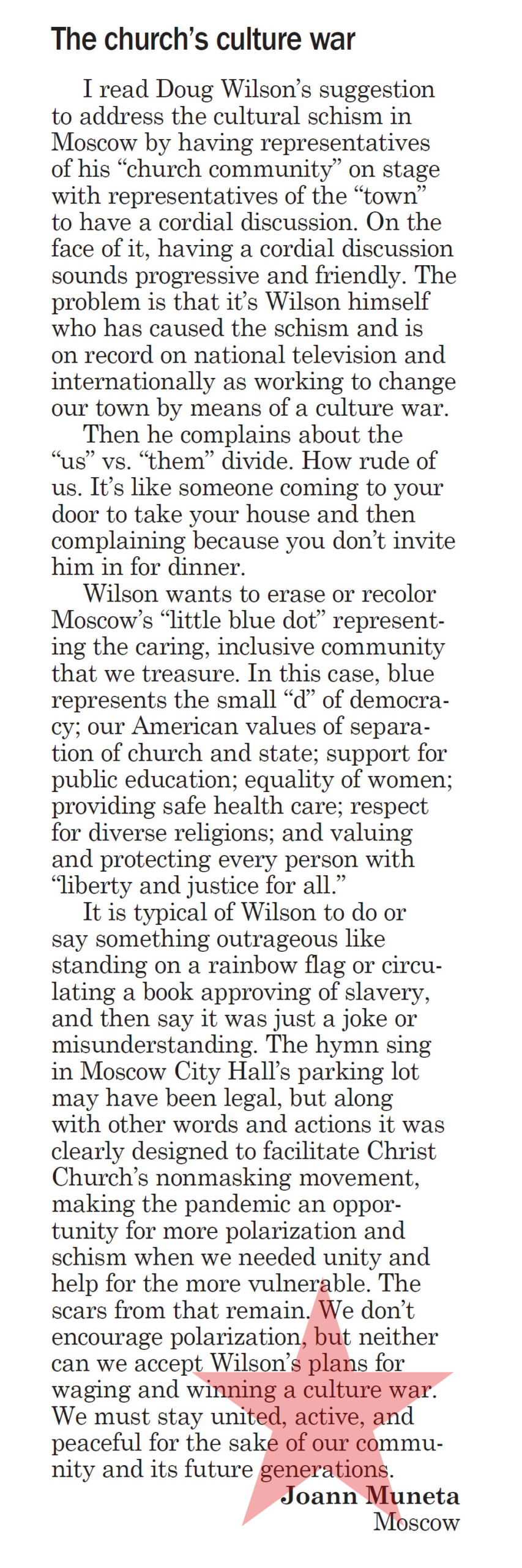 Moscow-Pullman Daily News Letter to the Editor, March 28, 2023